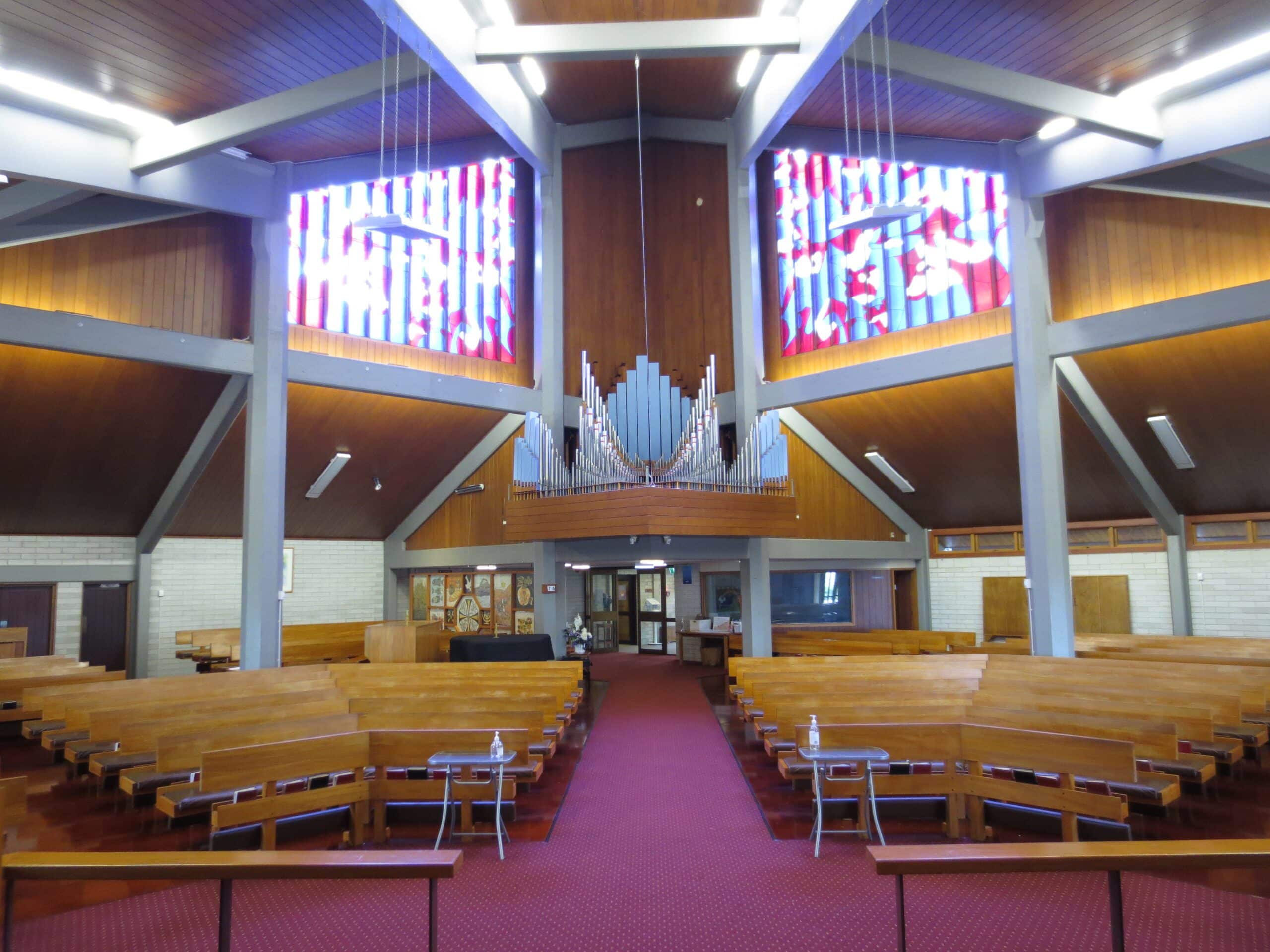 Main church organ and stained glass
