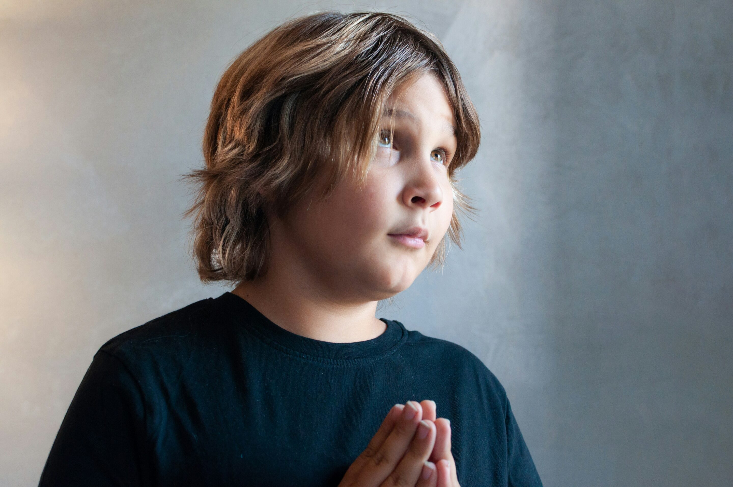 Prayer Child A young boy prays