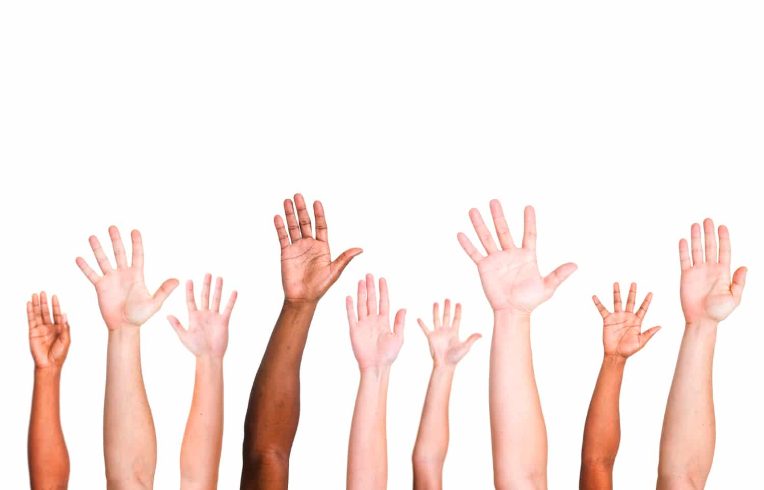 Raised hands