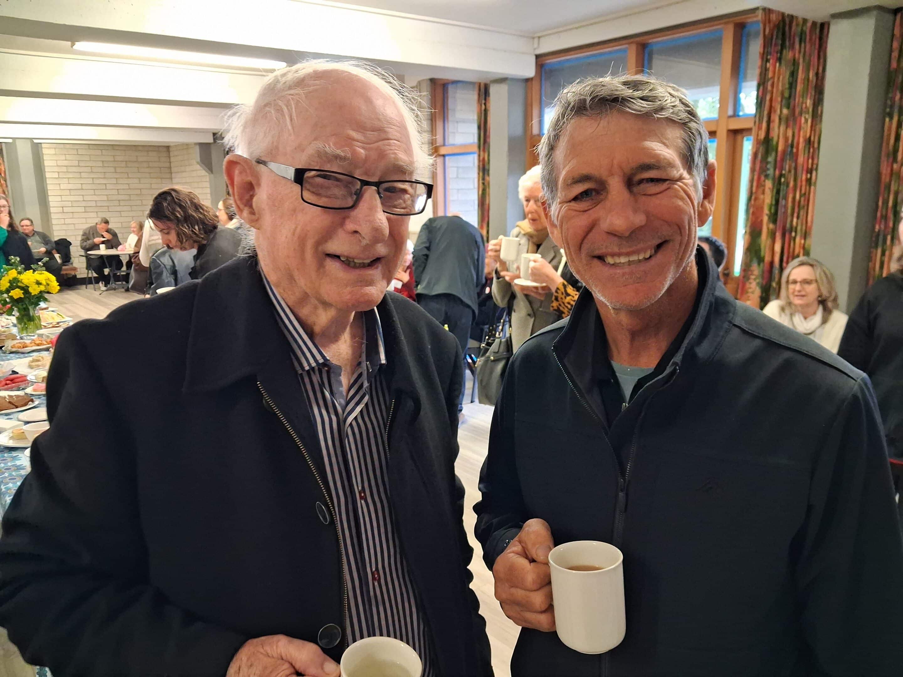 Ken Stevenson, Chairperson of the Foodbank Committee and Councillor Bruce Kendell.